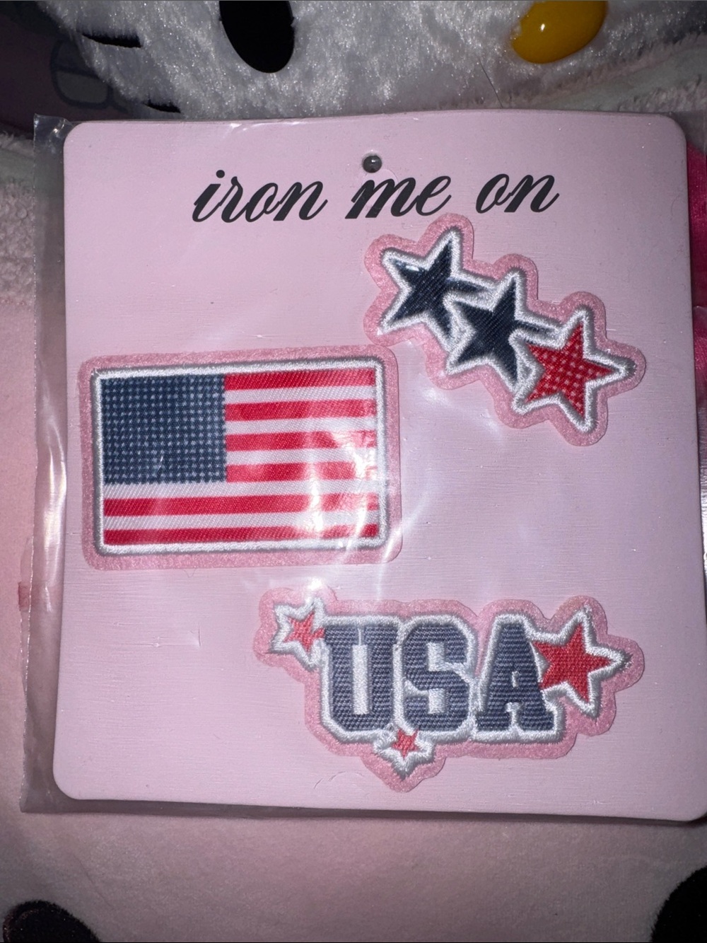 Iron Me On USA Flag & Stars Patch Set